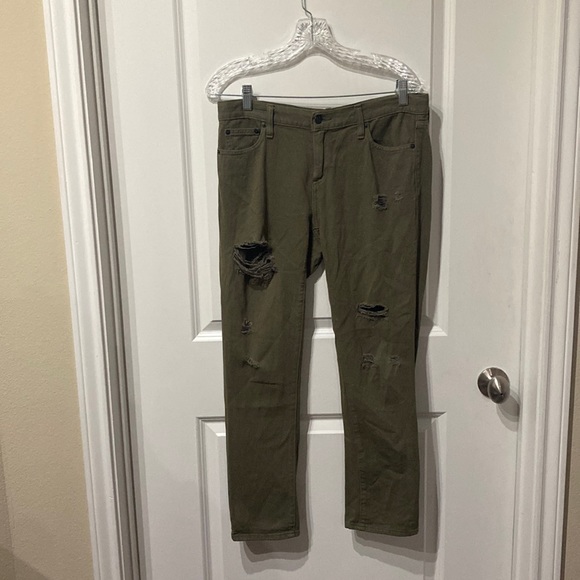 Gap army green girlfriend fit jeans - Picture 1 of 7